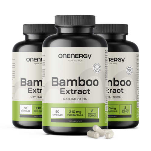 3x Estratto di bambù 15:1 – silicio naturale, totale 180 capsule