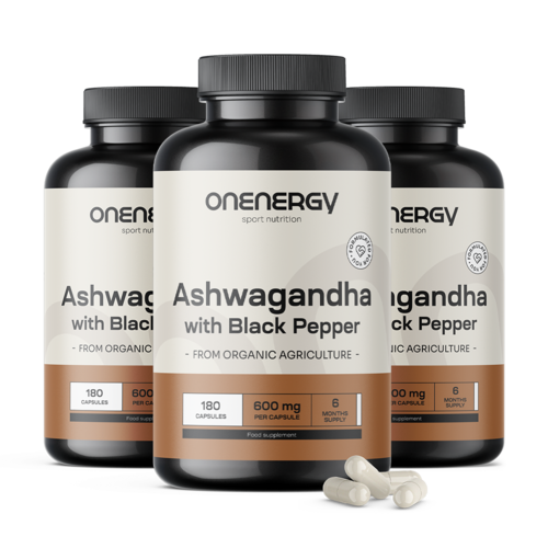 3x Ashwagandha con pepe nero, totale 540 capsule