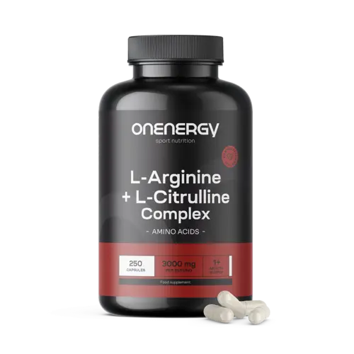 Complesso di L-arginina + L-citrullina 3000 mg, 250 capsule