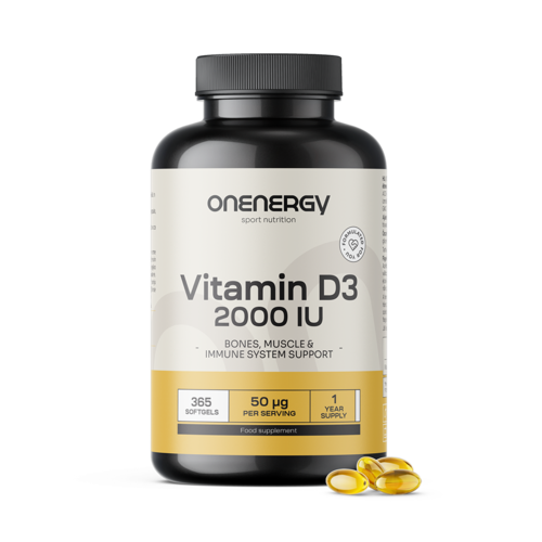 Vitamina D3 2000 U.I., 365 capsule molli