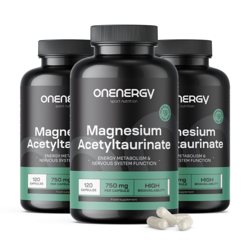 3x Magnesio acetil taurinato 750 mg, totale 360 capsule