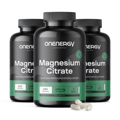3x Magnesio citrato 444 mg, totale 720 capsule