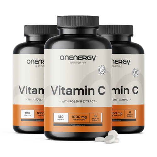 3x Vitamina C 1000 mg con rosa canina, összesen 540 compresse
