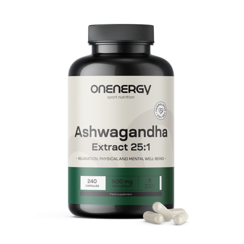 Ashwagandha 500 mg – estratto 25:1, 240 capsule