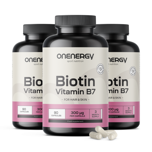 3x Biotina – vitamina B7, totale 270 capsule