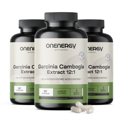 3x Garcinia cambogia – estratto 12:1, totale 270 capsule