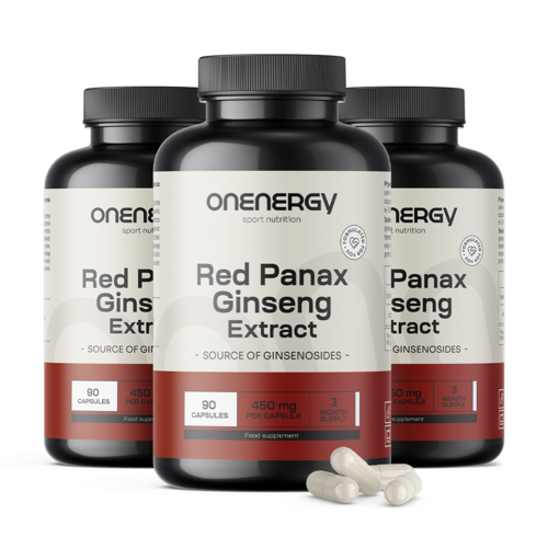 3x Ginseng rosso (Red Panax Ginseng) – estratto, totale 270 capsule