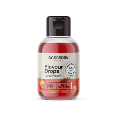 Gocce Flavour Drops con dolcificante – fragola, 50 ml