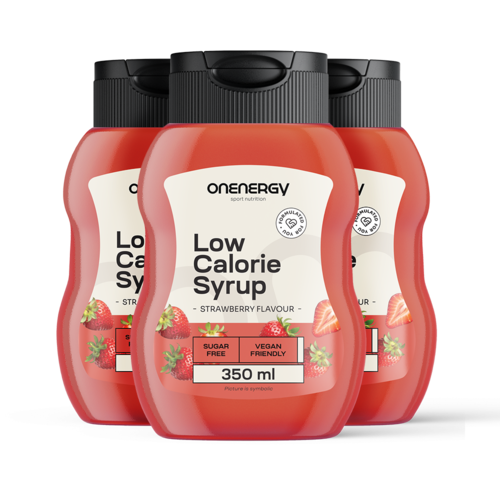 3x Sciroppo ipocalorico con dolcificante – fragola, totale 1050 ml